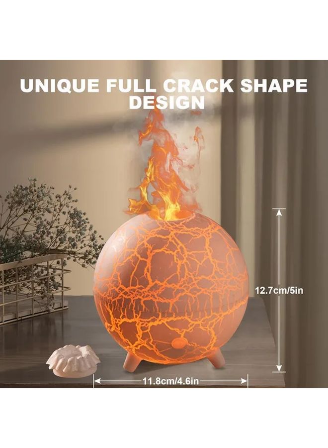 مرطب ومنقي هواء بركاني أسود اللهب مع تأثير ثوران، 7 ألوان وإيقاف تلقائي، سعة 200 مل - Image 3